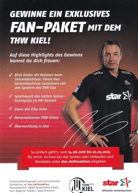 Autogramm Handball | THW Kiel | 2018 | Gisli Thorgeir KRISTJANSSON