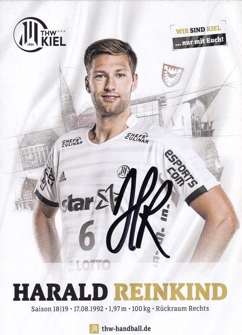 Autogramm Handball | THW Kiel | 2018 | Harald REINKIND