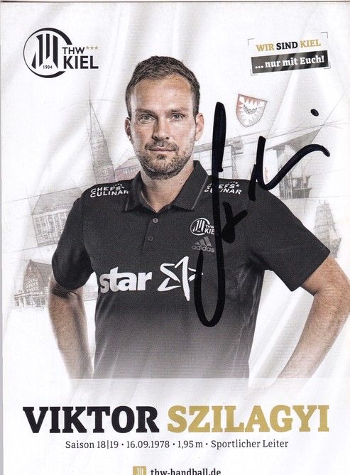 Autogramm Handball | THW Kiel | 2018 | Viktor SZILAGYI