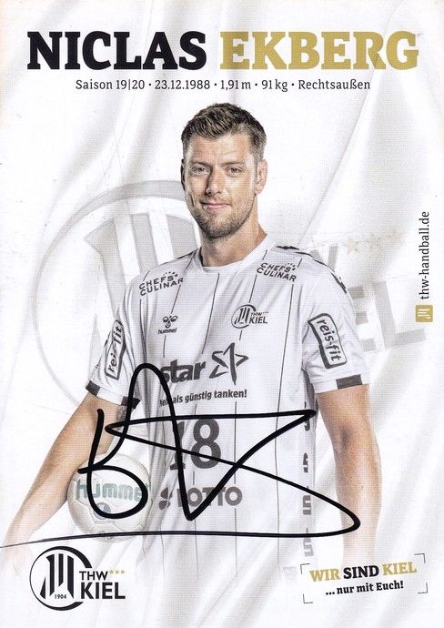 Autogramm Handball | THW Kiel | 2019 | Niclas EKBERG