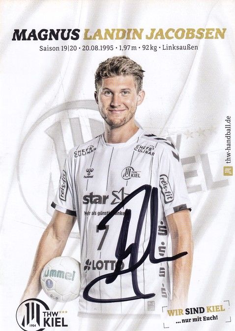 Autogramm Handball | THW Kiel | 2019 | Magnus LANDIN JACOBSEN