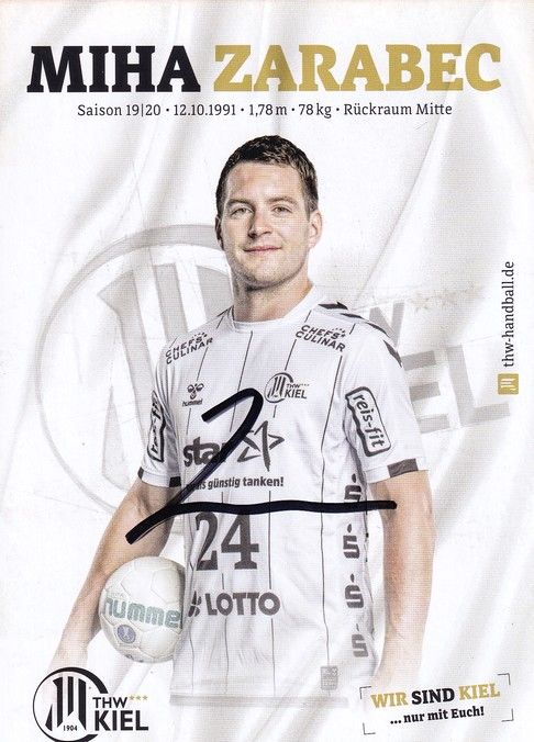 Autogramm Handball | THW Kiel | 2019 | Miha ZABAREC