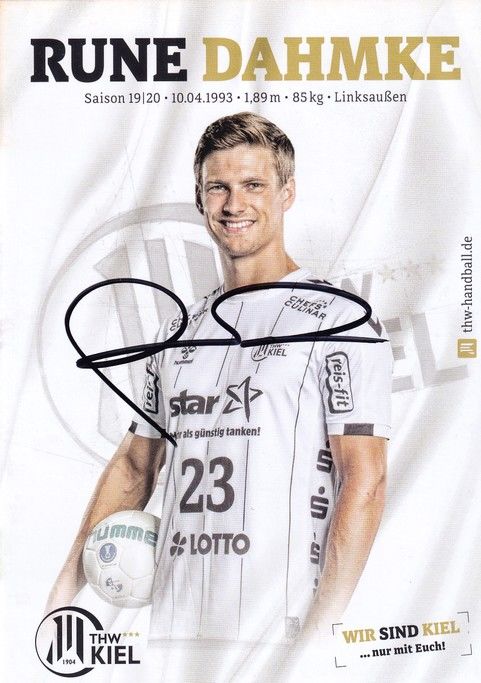 Autogramm Handball | THW Kiel | 2019 | Rune DAHMKE