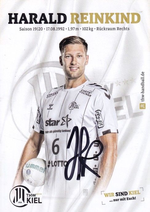 Autogramm Handball | THW Kiel | 2019 | Harald REINKIND