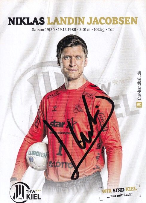 Autogramm Handball | THW Kiel | 2019 | Niklas LANDIN JACOBSEN