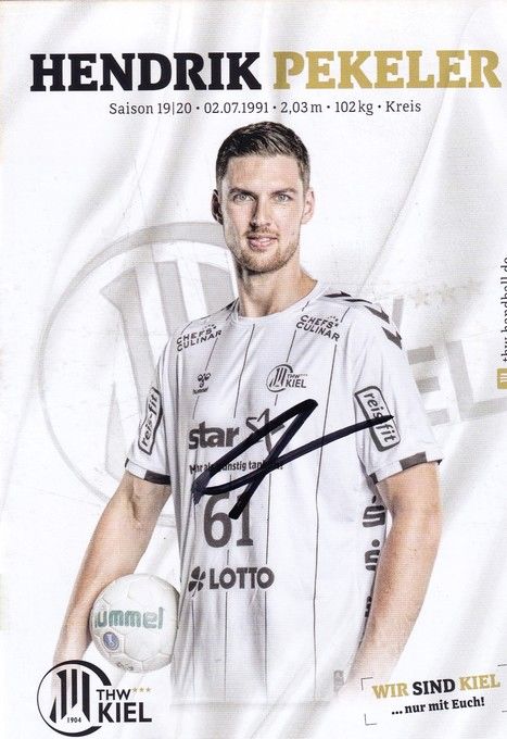 Autogramm Handball | THW Kiel | 2019 | Hendrik PEKELER