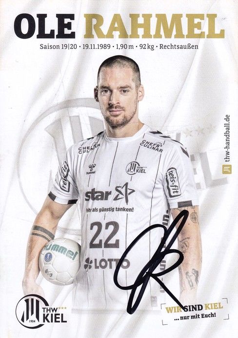 Autogramm Handball | THW Kiel | 2019 | Ole RAHMEL