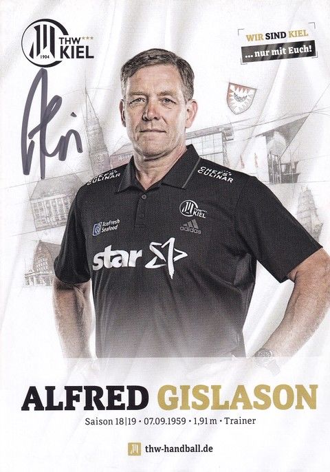 Autogramm Handball | THW Kiel | 2018 | Alfred GISLASON