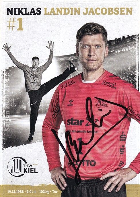 Autogramm Handball | THW Kiel | 2020 | Niklas LANDIN JACOBSEN