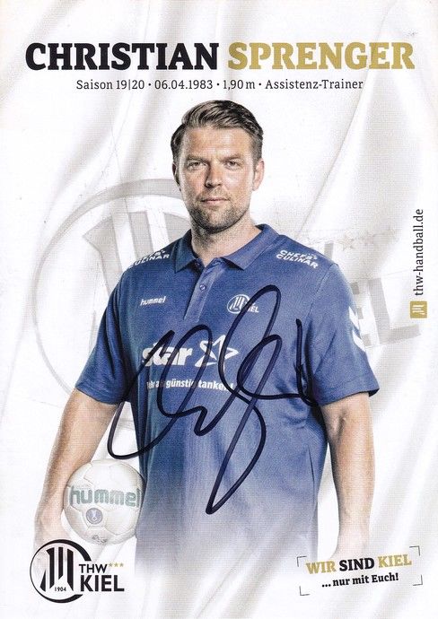 Autogramm Handball | THW Kiel | 2019 | Christian SPRENGER 