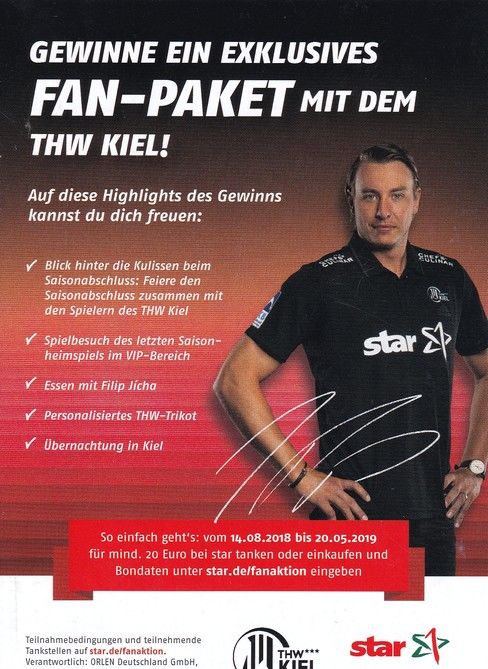 Autogramm Handball | THW Kiel | 2018 | HEIN DADDEL (Maskottchen)