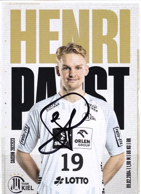 Autogramm Handball | THW Kiel | 2022 | Henri PABST