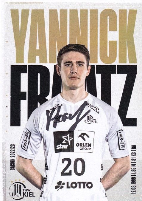 Autogramm Handball | THW Kiel | 2022 | Yannick FRAATZ