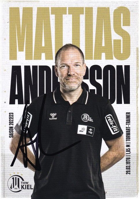 Autogramm Handball | THW Kiel | 2022 | Mattias ANDERSSON