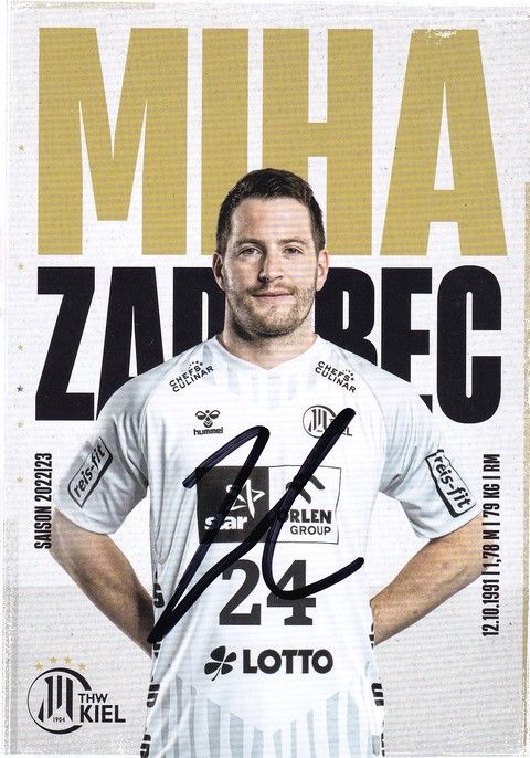 Autogramm Handball | THW Kiel | 2022 | Miha ZARABEC