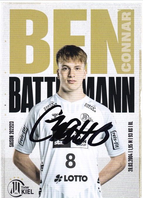 Autogramm Handball | THW Kiel | 2022 | Ben Connar BATTERMANN