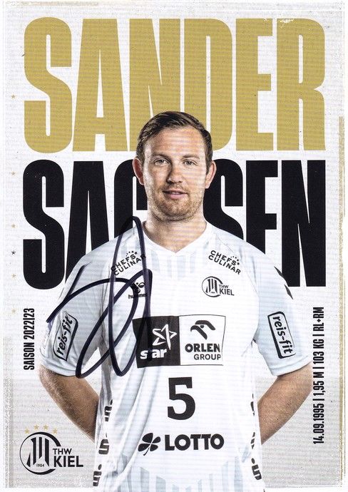 Autogramm Handball | THW Kiel | 2022 | Sander SAGOSEN