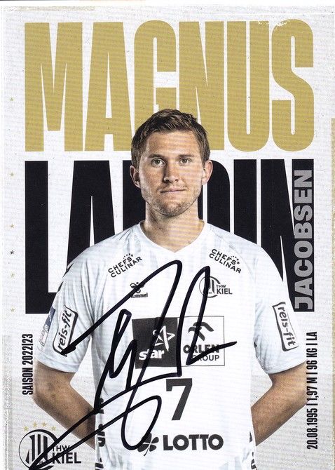 Autogramm Handball | THW Kiel | 2022 | Magnus LANDIN JACOBSEN