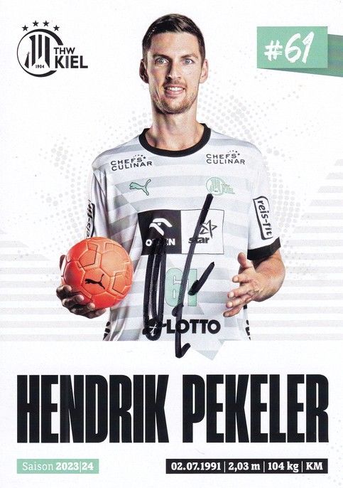 Autogramm Handball | THW Kiel | 2023 | Hendrik PEKELER