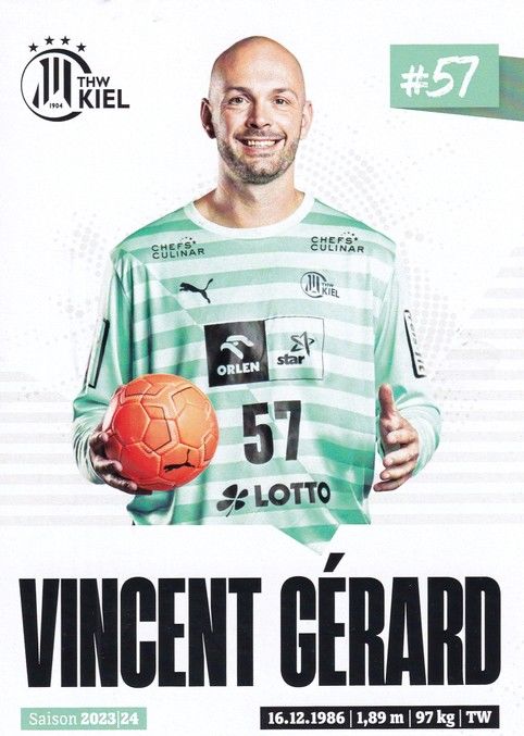 Autogramm Handball | THW Kiel | 2023 | Vincent GERARD