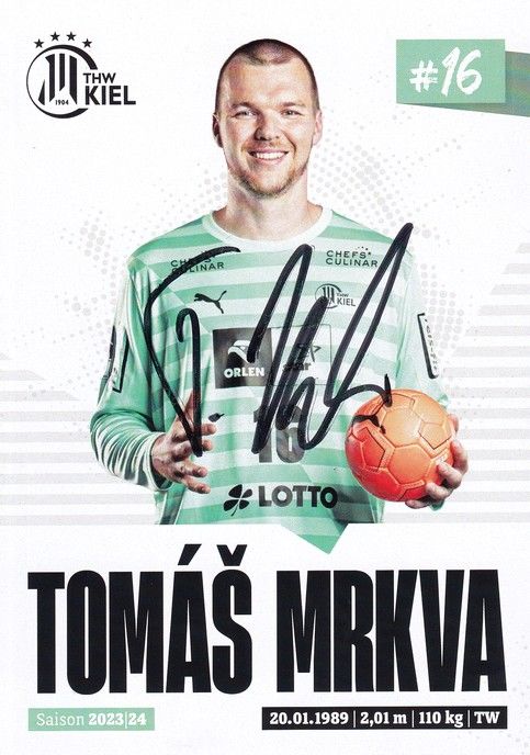 Autogramm Handball | THW Kiel | 2023 | Tomas MRKVA