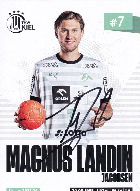 Autogramm Handball | THW Kiel | 2023 | Magnus LANDIN JACOBSEN