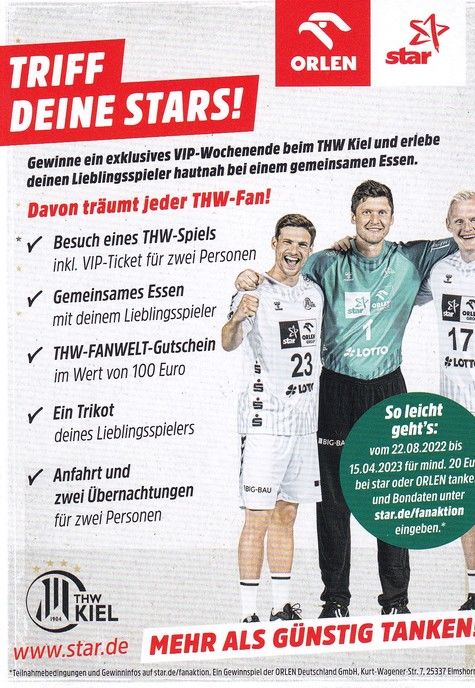 Autogramm Handball | THW Kiel | 2022 | HEIN DADDEL (Maskottchen)