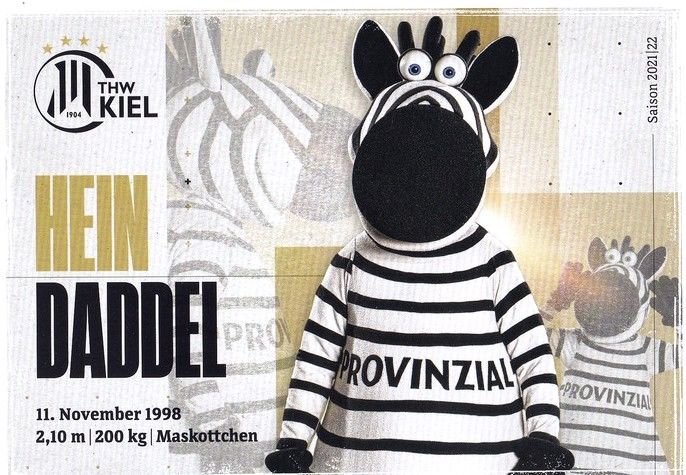 Autogramm Handball | THW Kiel | 2021 | HEIN DADDEL (Maskottchen)