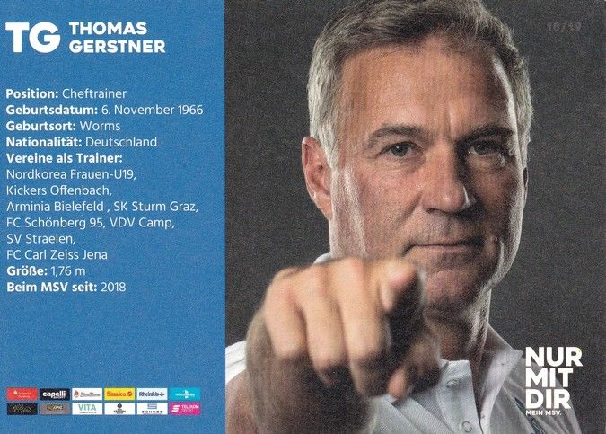 Autogramm Fussball | MSV Duisburg | 2018 | Thomas GERSTNER