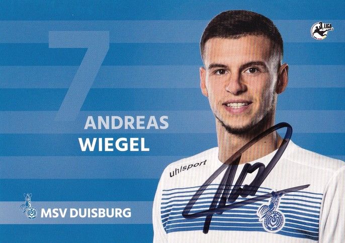Autogramm Fussball | MSV Duisburg | 2016 | Andreas WIEGEL 