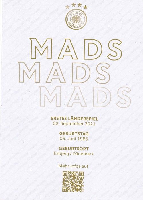 Autogramm Fussball | DFB | 2023 Adidas | Mads BUTTGEREIT
