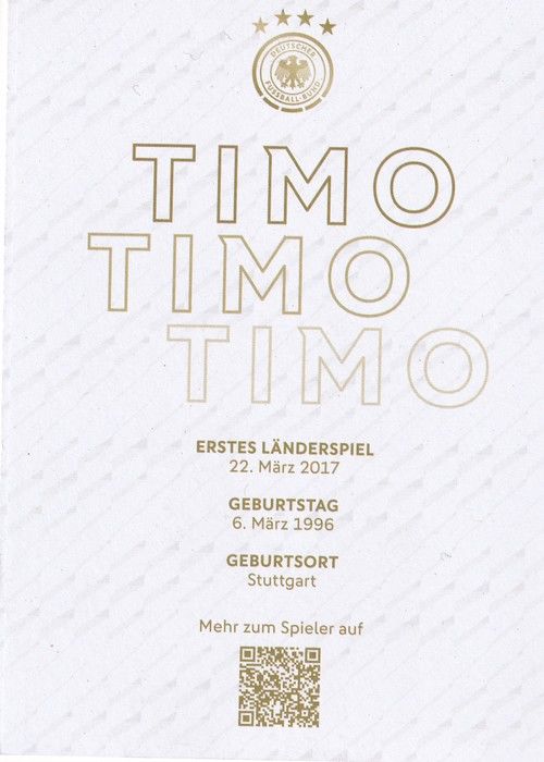 Autogramm Fussball | DFB | 2023 Adidas | Timo WERNER