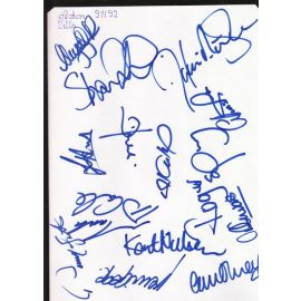 Autogramme Fussball | Aston Villa | 1991 | TEAM (16 Unterschriften)