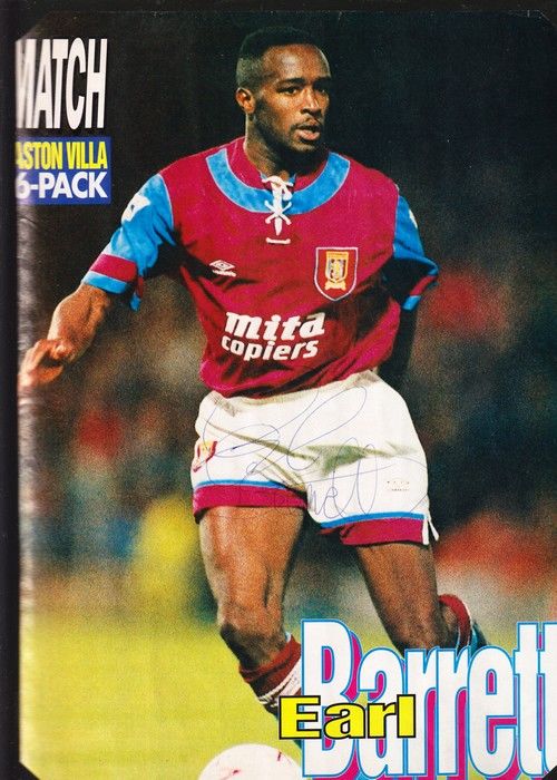 Autogramm Fussball | Aston Villa | 1990er | Earl BARRETT (Spielszene Color XL) Match