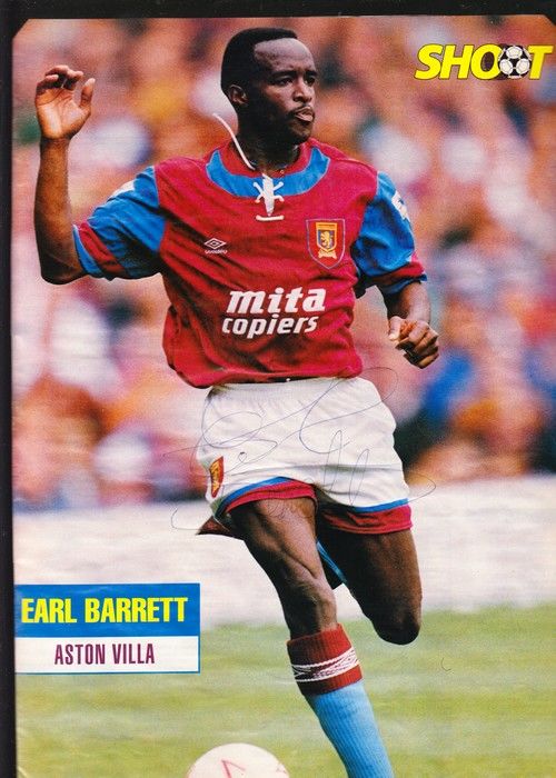 Autogramm Fussball | Aston Villa | 1990er | Earl BARRETT (Spielszene Color XL) Shoot