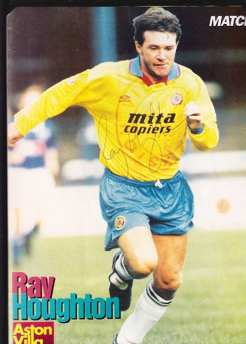 Autogramm Fussball | Aston Villa | 1990er | Ray HOUGHTON (Spielszene Color XL) Match