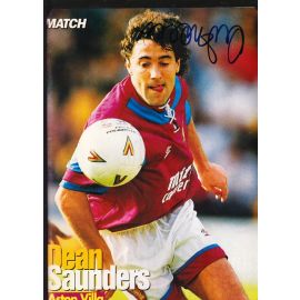 Autogramm Fussball | Aston Villa | 1990er | Dean SAUNDERS (Spielszene Color XL) Match 1
