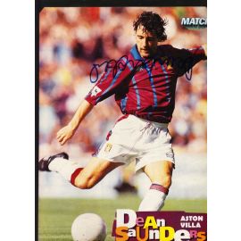Autogramm Fussball | Aston Villa | 1990er | Dean SAUNDERS (Spielszene Color XL) Match 2