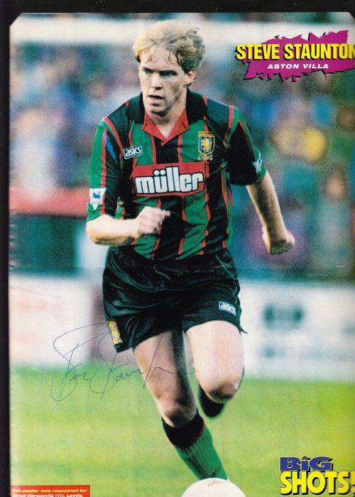 Autogramm Fussball | Aston Villa | 1990er | Steve STAUNTON (Spielszene Color XL) Big Shots