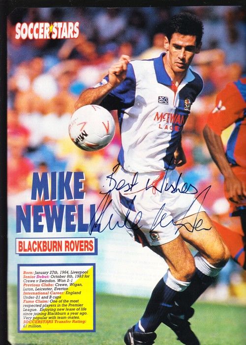 Autogramm Fussball | Blackburn Rovers | 1990er | Mike NEWELL (Spielszene Color XL) SoccerStars 1