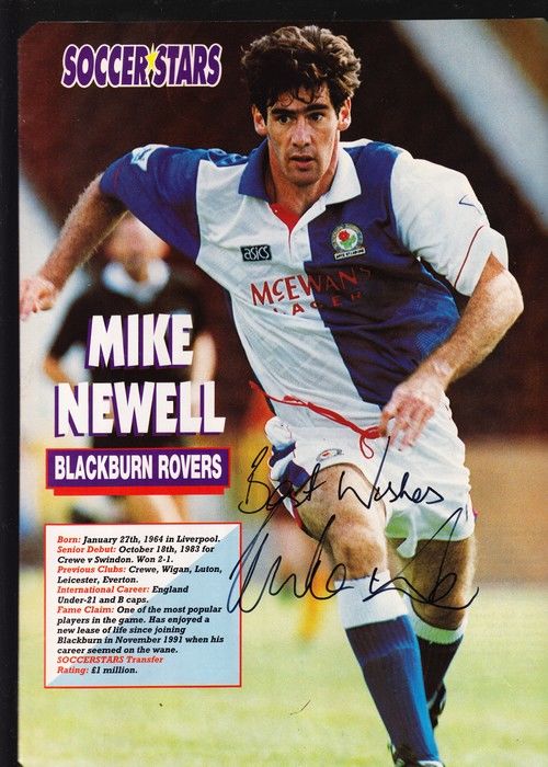 Autogramm Fussball | Blackburn Rovers | 1990er | Mike NEWELL (Spielszene Color XL) SoccerStars 2