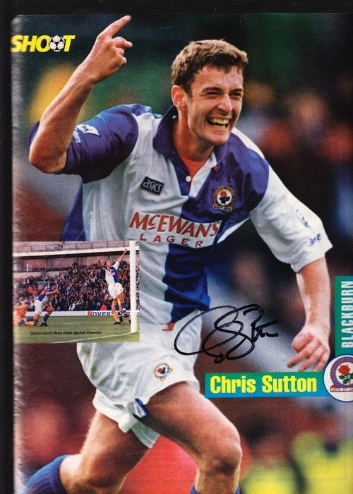 Autogramm Fussball | Blackburn Rovers | 1990er | Chris SUTTON (Jubelszene Color XL) Shoot