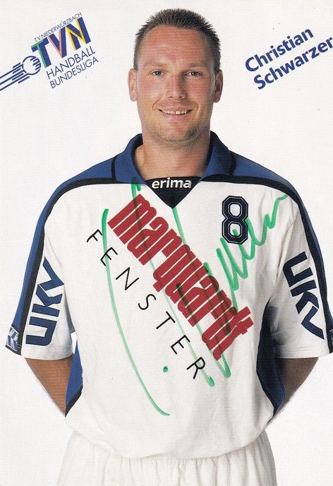 Autogramm Handball | TV Niederwürzbach | 1990er Marquardt | Christian SCHWARZER