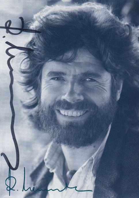Autogramm Bergsteigen | Reinhold MESSNER | 2000er (Portrait SW) blv