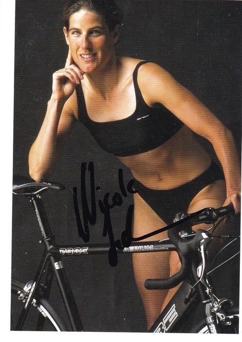 Autogramm Triathlon | Nicole LEDER | 2000er (Portrait Color) Cube