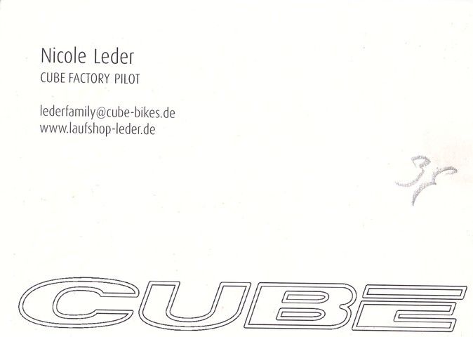 Autogramm Triathlon | Nicole LEDER | 2000er (Portrait Color) Cube