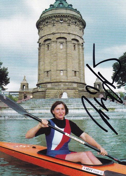 Autogramm Kanu | Birgit FISCHER | 2000er (Portrait Color MVV) OS-Gold