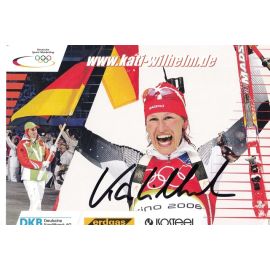 Autogramm Biathlon | Kati WILHELM | 2006 (Collage Color DSM) OS-Gold