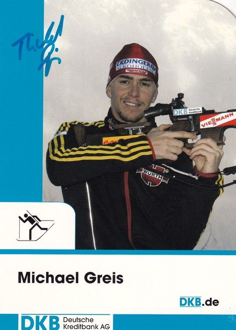 Autogramm Biathlon | Michael GREIS | 2000er (Portrait Color DBK) OS-Gold