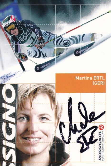 Autogramm Ski Alpin | Martina ERTL | 2005 (Collage Color Rossignol) OS-Silber